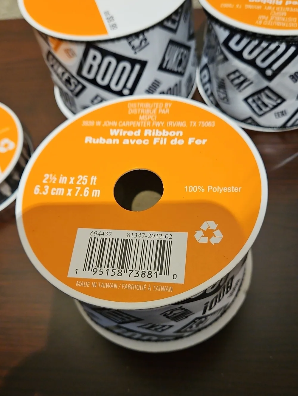 Halloween Ribbon - 4 Rolls